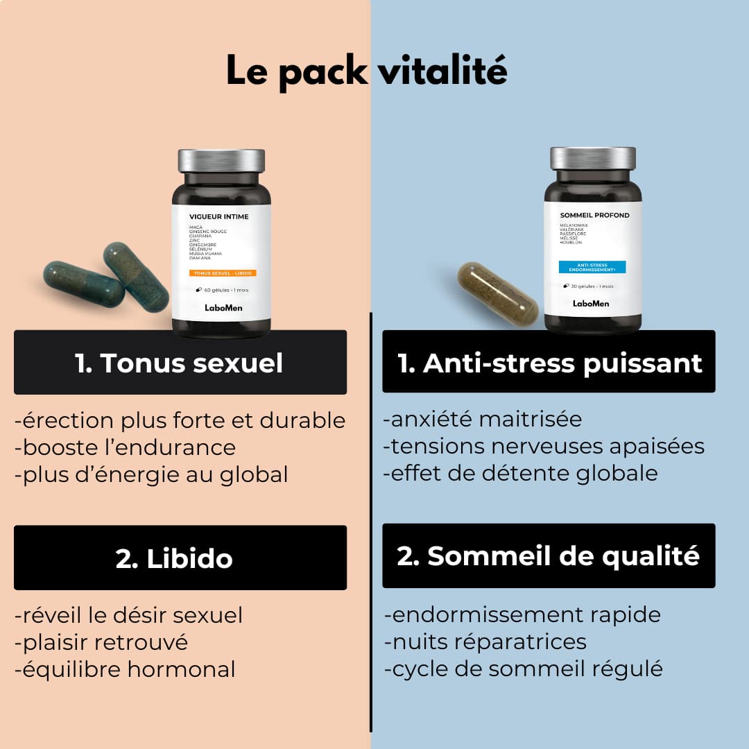 Pack vitalité - libido, sommeil